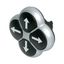 Position pushbutton, RMQ-Titan, Actuators non-flush, momentary, 4-fold, opposing pushbuttons mechanically interlocked, Bezel: titanium, arrow up thumbnail 2