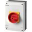 Main switch, P3, 63 A, surface mounting, 3 pole, 1 N/O, 1 N/C, Emergency switching off function, With red rotary handle and yellow locking ring, UL/CS thumbnail 3