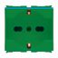 ITALIAN/GERMAN STANDARD SOCKET-OUTLET 250 V ac - FOR DEDICATED LINES - 2P+E 16A DUAL AMPERAGE - P40 - 2 MODULES - GREEN - PLAYBUS thumbnail 2