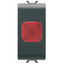 SINGLE INDICATOR LAMP - RED - 1 MODULE - SATIN BLACK - CHORUSMART thumbnail 1