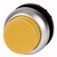 Illuminated pushbutton actuator, RMQ-Titan, Extended, maintained, yellow, Blank, Bezel: titanium thumbnail 1