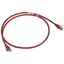 Patch cord RJ45 category 6A S/FTP shielded LSZH red 2 meters thumbnail 1