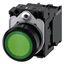 Illuminated pushbutton, 22 mm, round, plastic, green, pushbutton, flat, momentary contact type,  3SU1103-0AB40-1BA0-Z X90 thumbnail 1