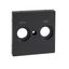Central plate marked R/TV+SAT for antenna socket-outlet, anthracite, System M thumbnail 3