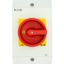 Main switch, T3, 32 A, surface mounting, 2 contact unit(s), 3 pole, Emergency switching off function, With red rotary handle and yellow locking ring thumbnail 4