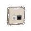 DATA CAT 5E UTP + Telephone outlet, Sedna Design & Elements, Beige thumbnail 4