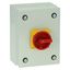 Main switch, P1, 40 A, surface mounting, 3 pole, 1 N/O, 1 N/C, Emergency switching off function, With red rotary handle and yellow locking ring, Locka thumbnail 10