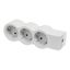 MOES STD SCH 3X2P+E WITHOUT CABLE WHITE/GREY thumbnail 1