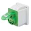 10° ANGLED SURFACE-MOUNTING SOCKET-OUTLET - IP44 - 2P 32A 20-25V and 40-50V 401-500HZ - GREEN - 11H - SCREW WIRING thumbnail 2