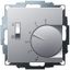 UP room controller, aluminum 55x55, 5-30C, AC 230V, 1changer, 10A/5A, heating/cooling switch thumbnail 2