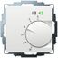 UP room controller, RAL9016 matt 55x55, 5-30C, AC 24V, triac output, switchable 5 actuators each 3W, change-over input, TA 3.5K, LED displays thumbnail 2