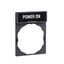 legend holder 30 x 40 mm with legend 8 x 27 mm with marking POWER ON thumbnail 1