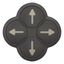 Position pushbutton, RMQ-Titan, Actuators non-flush, momentary, 4-fold, opposing pushbuttons mechanically interlocked, Bezel: black, arrow up thumbnail 4