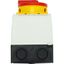 Main switch, T0, 20 A, surface mounting, 3 contact unit(s), 3 pole, 2 N/O, 1 N/C, Emergency switching off function, With red rotary handle and yellow thumbnail 56