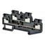 Multi-tier feed-through DIN rail terminal block with push-in plus conn thumbnail 2