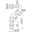 Fixed ball point D 20mm angled (90°) with threaded pin und nut M16x45m thumbnail 2