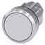 Pushbutton, 22 mm, round, metal, shiny, white, pushbutton, flat, latching, Push-to-release 3SU1050-0AA60-0AA0-Z Y10 thumbnail 1