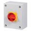 Main switch, P3, 63 A, surface mounting, 3 pole, 1 N/O, 1 N/C, Emergency switching off function, With red rotary handle and yellow locking ring, Locka thumbnail 6