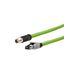 M12 Industrial Ethernet cable, X-coded, 1.0 m, M12 plug straight - RJ4 thumbnail 1