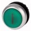 Illuminated pushbutton actuator, RMQ-Titan, Extended, maintained, green, inscribed, Bezel: titanium thumbnail 1
