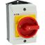 Main switch, T0, 20 A, surface mounting, 4 contact unit(s), 8-pole, Emergency switching off function, With red rotary handle and yellow locking ring, thumbnail 58