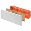 JUNCTION AND CONNECTION BOX - FOR BRICK WALLS - WITH DIN RAIL - DIMENSIONS 480X160X75 - WHITE LID RAL9016 thumbnail 2