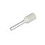 Wire-end ferrule, insulated, 10 mm, 8 mm, white thumbnail 1