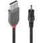 1.5m USB 2.0 Type A to 2.5mm DC Cable USB Type A Male to 2.5mm outer/0.7mm inner diameter DC connector thumbnail 1