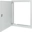 3-step flush-mounting door frame with sheet steel door and rotary door handle, fireproof, W600mm H760mm, white thumbnail 2