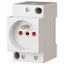 Schuko socket, 10/16A, 250V AC, with integrated increased protection against accidental contact thumbnail 1