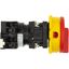 Main switch, T0, 20 A, rear mounting, 1 contact unit(s), 2 pole, Emergency switching off function, With red rotary handle and yellow locking ring, Loc thumbnail 17