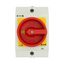 Main switch, T0, 20 A, surface mounting, 2 contact unit(s), 4 pole, Emergency switching off function, With red rotary handle and yellow locking ring thumbnail 44