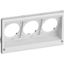 Front plate suitable for three 16-32 A outlets incl. screws. Suitable for RU and FMCE50 thumbnail 2