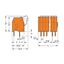 PCB terminal block push-button 0.5 mm² orange thumbnail 2