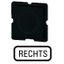 Button plate for push-button, Inscription: RECHTS, 25 x 25 thumbnail 1