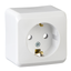PRIMA - single socket outlet with side earth - 16A, white thumbnail 4