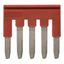 Short bar for terminal blocks 2.5 mm² push-in plus models,5 poles, red thumbnail 2
