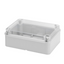 BOX FOR JUNCTIONS AND FOR ELECTRIC AND ELECTRONIC EQUIPMENT - WITH TRANSPARENT PLAIN  LID - IP56 - INTERNAL DIMENSIONS 380X300X120 - WITH SMOOTH WALLS thumbnail 1