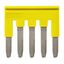 Cross bar for terminal blocks 4.0 mm² screw models, 5 poles, Yellow co thumbnail 2