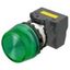 M22N Indicator, Plastic projected, Green, Green, 220/230/240 V AC, pus thumbnail 2