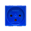 ISRAELI STANDARD SOCKET-OUTLET 250V ac - FOR SPECIAL REQUIREMENTS - 2P+E 16A - 2 MODULES - BLUE - SYSTEM thumbnail 1