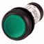 Illuminated pushbutton actuator, Flat, momentary, 1 N/O, Screw connection, LED green, green, Blank, 24 V AC/DC, Bezel: black thumbnail 1