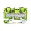 2-conductor ground terminal block with push-button 6 mm² green-yellow thumbnail 1