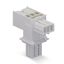 T-distribution connector 2-pole 1 input light gray thumbnail 1
