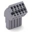 1-conductor female connector, angled CAGE CLAMP® 4 mm² gray thumbnail 1