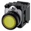 Illuminated pushbutton, 22 mm, round, plastic, yellow, pushbutton, flat, momentary contact type, with  3SU1102-0AB30-3BA0-Z X90 thumbnail 1