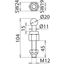 Fixed ball point D 20mm straight w. threaded pin and nut M12x45mm thumbnail 2