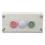 Housing, Pushbutton actuators, Indicator lights, Enclosure, momentary, 2 NC, 2 N/O, Screw connection, Number of locations 2, Grey, inscribed, Bezel: t thumbnail 6