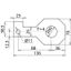 Flat connection bracket IF3 bore diameter d1 30 mm thumbnail 2