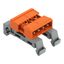 Double pin header DIN-35 rail mounting 4-pole orange thumbnail 1